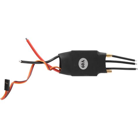 Contrôleur de vitesse électrique (ESC) 60A sans balais avec refroidissement par eau pour modèle réduit de bateau radiocommandé (1/5)