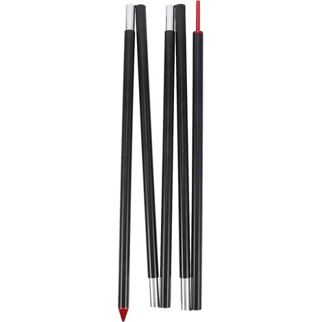 Poteau D’auvent en Alliage D’Aluminium Noir, 5 Sections (1/5)