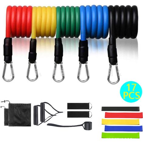 Bandes De Résistance - Kit 5 Niveaux De Tension - Pour Entraînement Corps Entier À La Maison Ou En Extérieur - 5 Pièces (1/5)