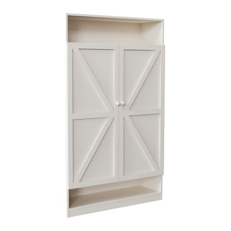 Meuble à chaussures multifonctionnel à double porte – Grand espace de rangement, meuble à 8 compartiments (1/4)