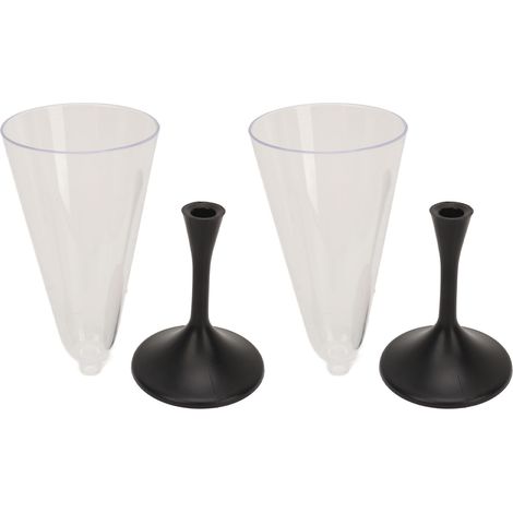 Set di 2 bicchieri da champagne luminosi per bar e discoteche, bicchieri da vino luminosi in ABS colorati per cocktail (1/5)