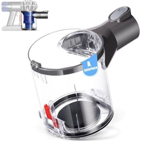 Poubelle pour Dyson V6 DC58 DC59 DC62 DC74 pièces d'accueil Couvercle Anti-poussière Panier A/B Interface Remplacement aspirateur Deaner Adaptateur Support (1/4)