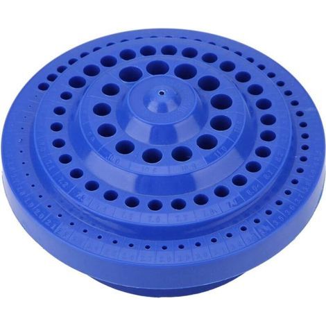 Scatola porta punte da trapano 1-13 mm, organizer per punte da trapano tonde con 100 fori, contenitore per utensili da trapano (1/4)