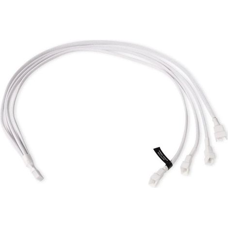 Distribuidor - Alphacool - 1 a 4 ventiladores - Cable en Y - 4x PWM de 4 pines - Blanco