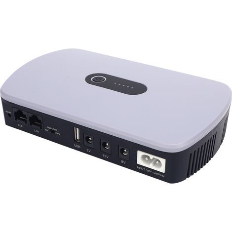 Uninterruptible Power Supply (UPS) 10400mAh High Capacity DC 12V Battery for Router, Modem, Camera, EU Plug 100-240V (1/5)