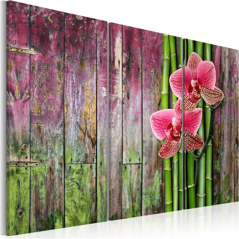 Quadro - Fiore e bambu' - 90x60 (1/4)