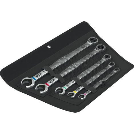 Juego  de  llaves  de  carraca  con  boca  y  anillo  6007  Joker  5  Set  1  5  piezas  SW  8-19mm  WERA