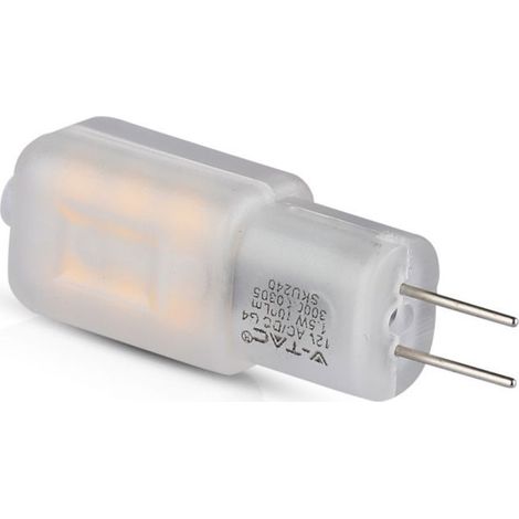 V-TAC PRO VT-201 Lampadina led faretto chip Samsung SMD 1,5W T12 G4 12V bianco caldo 3000K - SKU 240