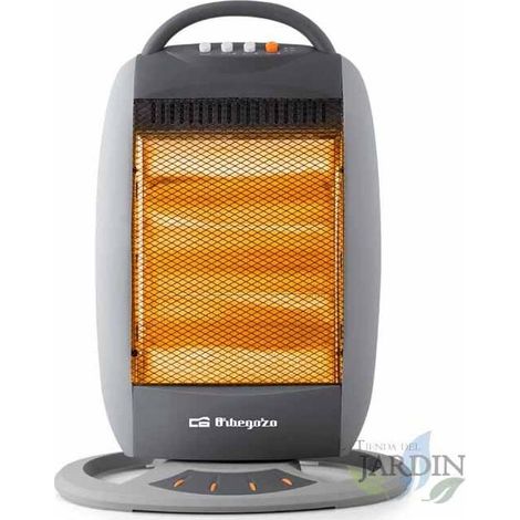 Radiateur Halogène Oscillant, 1200W Orbegozo, Basse Consommation, Silencieux, Panneau de Commande et Poignée de Transport