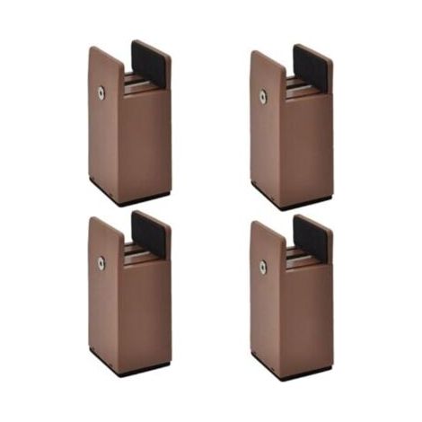 MöbelfußSet aus 4 verstellbaren Möbelerhöhungen – Braun – Höhe 100 mm – Passend für 10-37 mm (1/5)