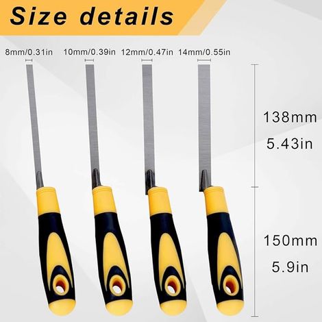 Stainless Steel Joint Trowels, widths 0.315, 0.394, 0.472, 14mm, with Soft Handle and Flexible Stainless Steel Blade, suitable for construction and ceramic tiles. (1/4)
