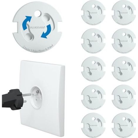 [JAMAIS UTILISÉ] (10) Cache Prise Bébé - Révolutionnaire Protections Électrique ProPrise: Mécanisme Tournant (Sans Adhésif ni clef) pour la Sécurité Enfant domestique (1/4)