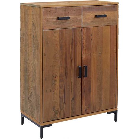 Zapatero de madera maciza de pino 75x40x110 cm vidaXL (1/5)