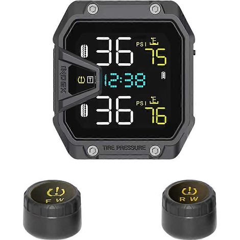 IP65 Wasserdichtes, drahtloses Reifendruckkontrollsystem für Motorräder mit 2 Sensoren B (1/5)
