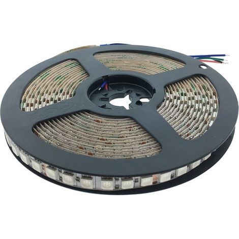 Barcelona Led – Ruban LED RGB 24V DC 100W 10mm IP20 – Flexible 5 mètres pour décoration intérieure – SMD5050 avec autocollant puissant (1/5)