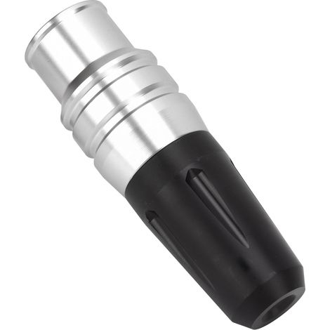 Patin de protection anti-collision pour pot d'échappement de moto, en métal usiné CNC, robuste et universel, couleur argent. (1/5)