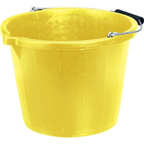 Draper Yellow Contractor Bucket (14.8L / 10636) – Heavy-Duty Utility Bucket for Construction and DIY Projects