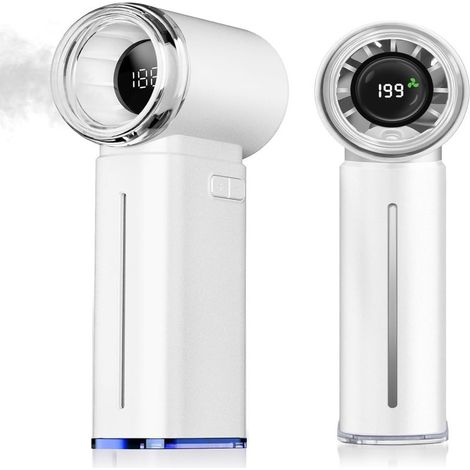 Ventilateur Brumisateur Portable – Batterie 5000 mAh, 199 Vitesses Réglables – Mini Turbo, Affichage Numérique, Anti-Fuite – Pour Voyages, Plein Air, Maison, Bureau – Idée Cadeau (1/5)