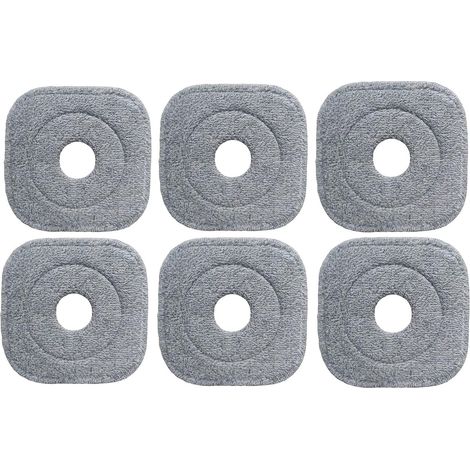 Lot de 6 serpillères carrées en Microfibre compatibles avec la serpillère rotative True & Tidy SPIN 800 TrueClean M16 (M16 006) (1/5)