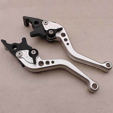 Frein à double disque, klaxon pour véhicule électrique, moto électrique, pompe à poussée latérale, frein modifié, guidon, réglage, poignée en alliage d'aluminium, tige de traction AC (1 paire de court (1/5)