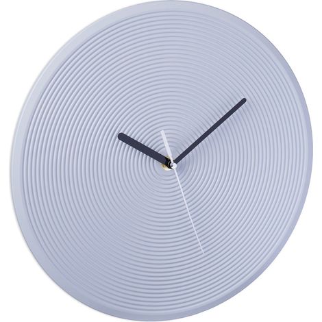 Reloj de pared minimalista gris, sin números y a pilas (1/5)