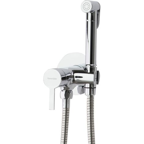Ensemble douchette et mitigeur WC en laiton à encastrer chromé - 336801WC (1/2)