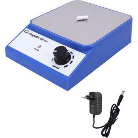 Agitateur magnétique 2500r/min avec barre d'agitation, moteur à balais de carbone, capacité d'agitation de 2000ml, mélangeur de plaques électriques, prise ue 100-240V (1/5)
