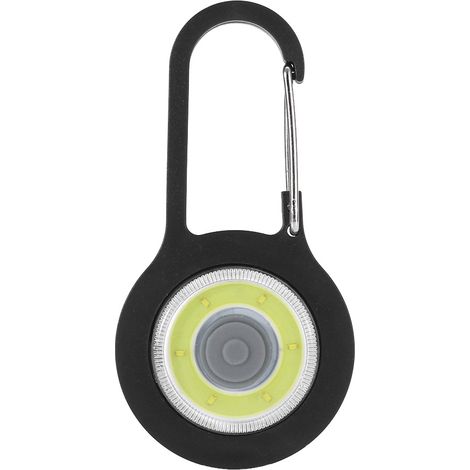 Leichte LED-Lampe für mehr Sicherheit bei Nacht, ideal zum Laufen und Radfahren, mit Karabinerhaken, Farbe: Schwarz.