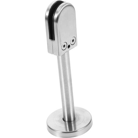 Support de fixation en acier inoxydable pour cloison et garde-corps en verre, fixation durable et sécurisée (1/5)