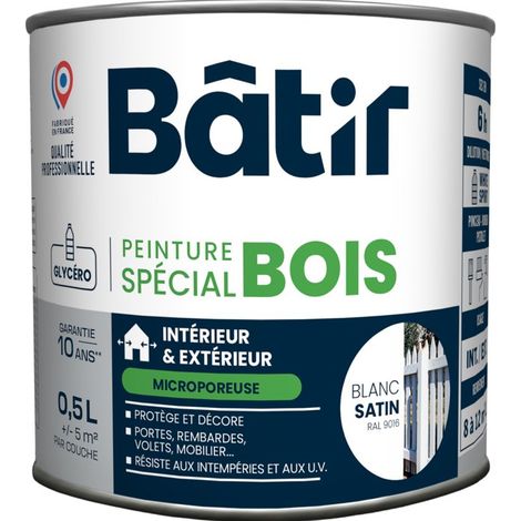 P/bois Satin 0,5l Blanco Ral9016