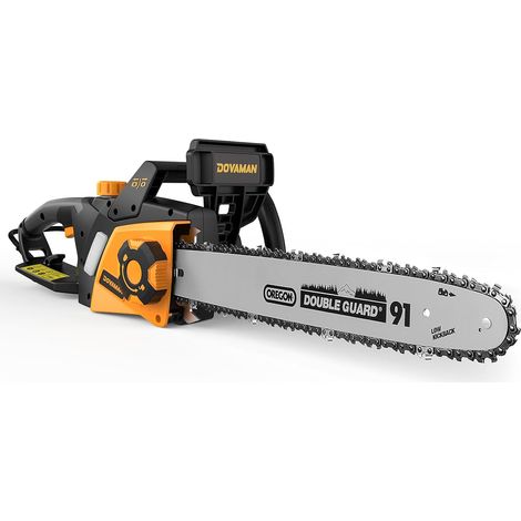 Tronçonneuse Électrique 2400W, Tensionnement Sans Outil en un Pas, 40cm Guide et Chaîne, 15m/s Vitesse de Chaîne, Lubrification Automatique, Frein Mécanique, 2 Chaînes - DCS01A (1/5)