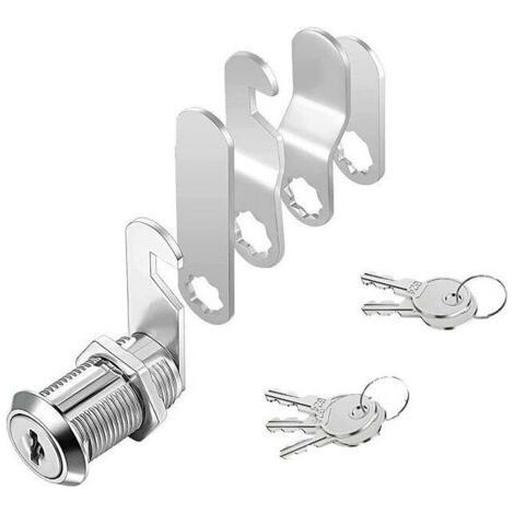 FENOPLASTICASerrure de boîte aux lettres en alliage de zinc – Résistante à la corrosion – 5 clés et plaques compatibles pour armoires et tiroirs (1/5)