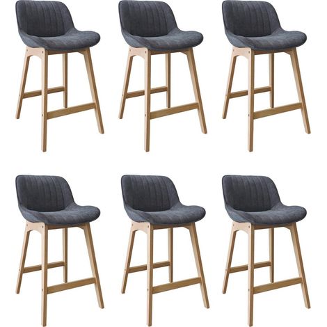 Set sedie NORDEN rovere 65 cm in velluto a coste