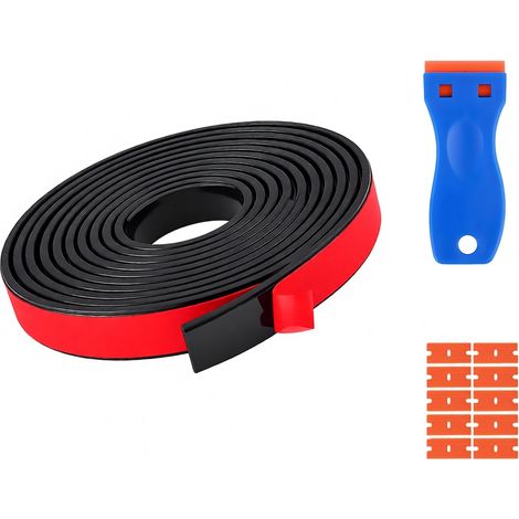 1 Bande De Caoutchouc Adhésive, 20mm x 3mm x 4,5m, Matériau EPDM Noir, Pour Joint Etanchéité Bois Métal (1/5)