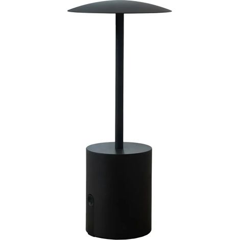 LAMPADA LED ROCKET RICARICABILE E DIMMERABILE NERA (1/3)