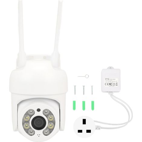 Caméra WiFi HD 1080P, surveillance intérieure/extérieure, Dôme IP66 étanche, 100-240V avec prise UK, sans fil. (1/5)