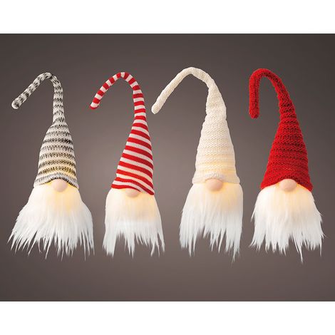 Flexibler LED-Gnom-Hut, Verschiedene Farben, Dauerlicht, 6x7x23cm. Lumineo