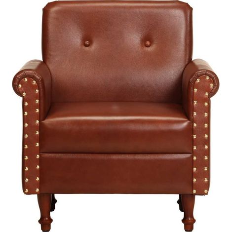 Maison Exclusive - Sessel Braun Echtleder