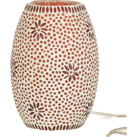Lampe à Poser en Verre "Bram" 20cm Rouge (1/4)