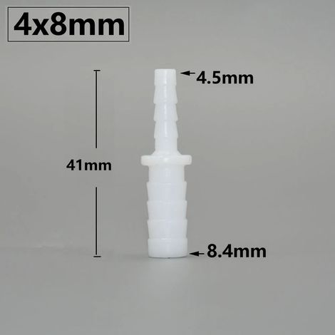 Raccord direct réducteur en PE alimentaire (C) pour tuyau d'irrigation, adaptateur pour pompe à air d'aquarium et tuyau d'irrigation. (1/5)