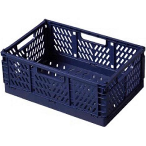 Boîte de rangement pliable, panier utilitaire, contenant cosmétique de bureau bleu--- (1/5)