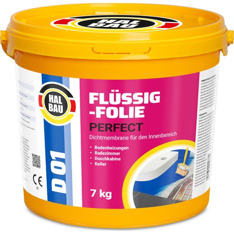 HALBAU Flüssigfolie Perfect Badabdichtung Dichtmembran Dichtfolie D01 - 7KG (1/5)