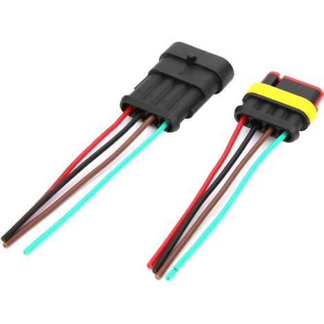 2 jeux de connecteurs électriques étanches pour voiture à 4/5/6 broches avec câble (4P) (1/5)