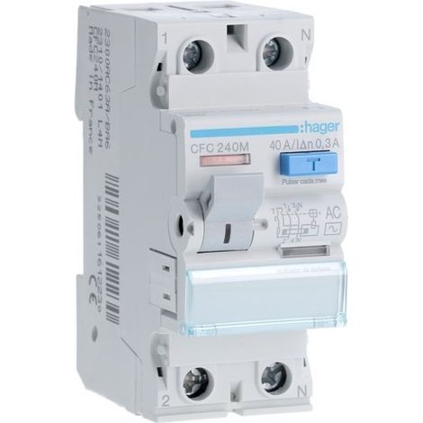 HAGER CFC240M Differenziale 2P 40A 300mA tipo-AC