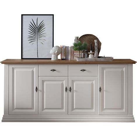 Sideboard, Kiefer weiß mit Eiche, ESBJERG-69 (1/5)