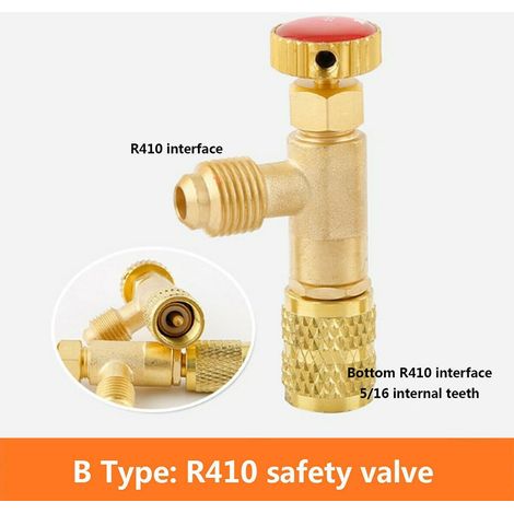 Adaptateur De Chargement Climatisation - R22 R410A - Pour Valve De Sécurité 1/4 Pouces - Cuivre Et Laiton - 1 Pièce (1/5)