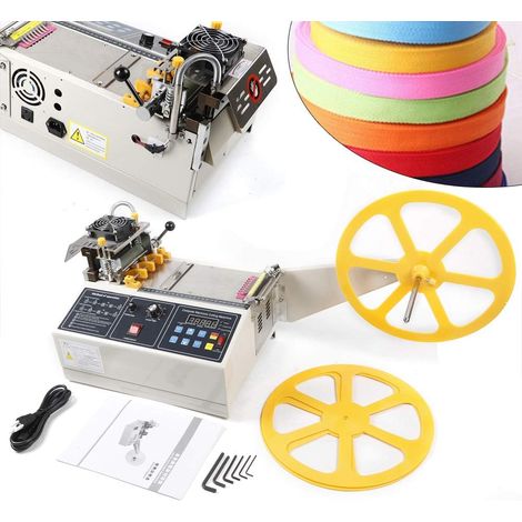 Coupeur de bande automatique numérique avec fermeture éclair, bande en nylon, largeur 100 mm