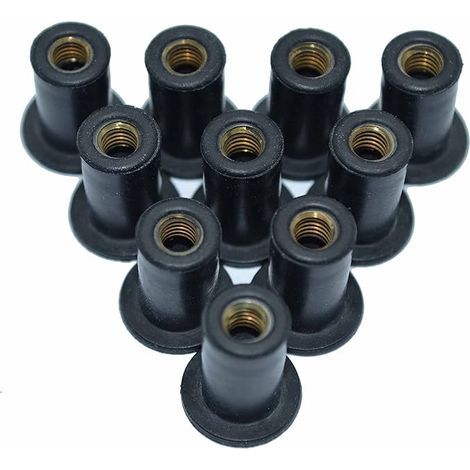 20 pièces écrous à insert fileté M6T, longueur 8 mm, acier inoxydable 304, pour fixation bois et meubles (1/4)