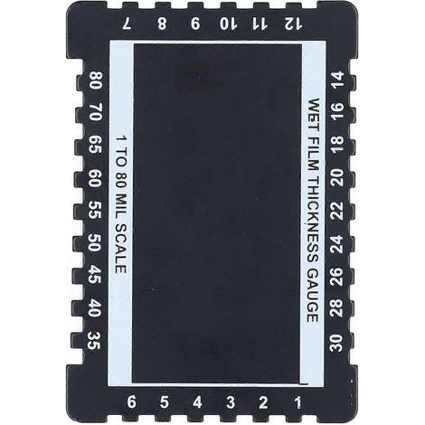 Doppelseitiger Dickenmesskamm aus Aluminiumlegierung, Nassfilmdickenmesskarte für Lackierarbeiten (1/4)