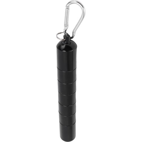 Conteneur tubulaire métallique étanche, multifonctionnel, portable, hermétique, noir (1/5)